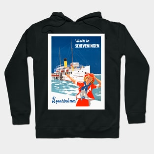 Scheveningen Netherlands Vintage Travel Poster Hoodie